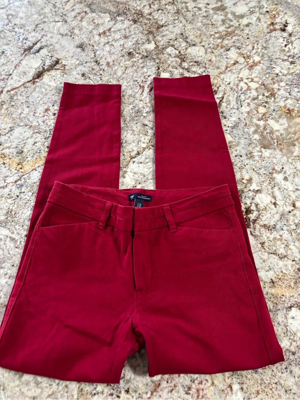 GAP Men's Deep Red Slim Chinos